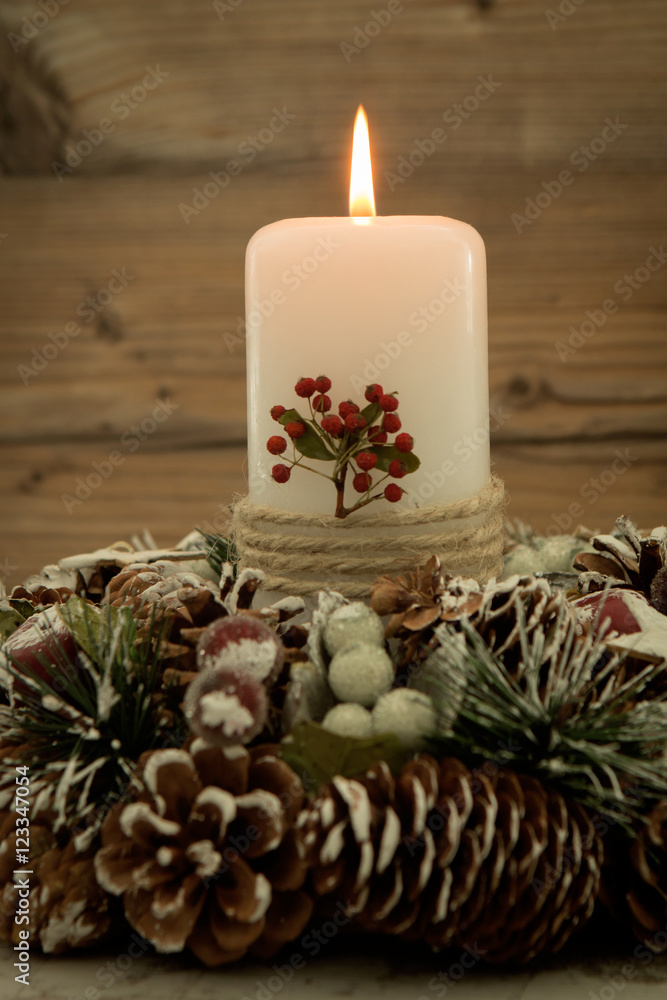 Elegant centerpiece for the Christmas table Elegant centerpiece for the Christmas table