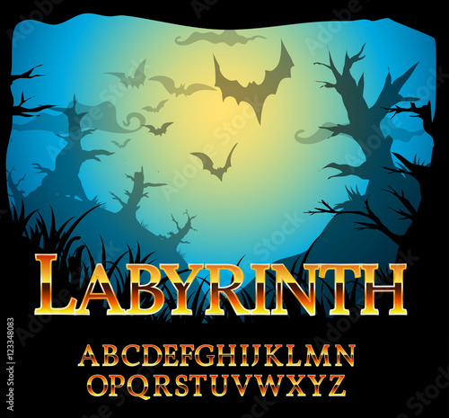 Fantasy style alphabet