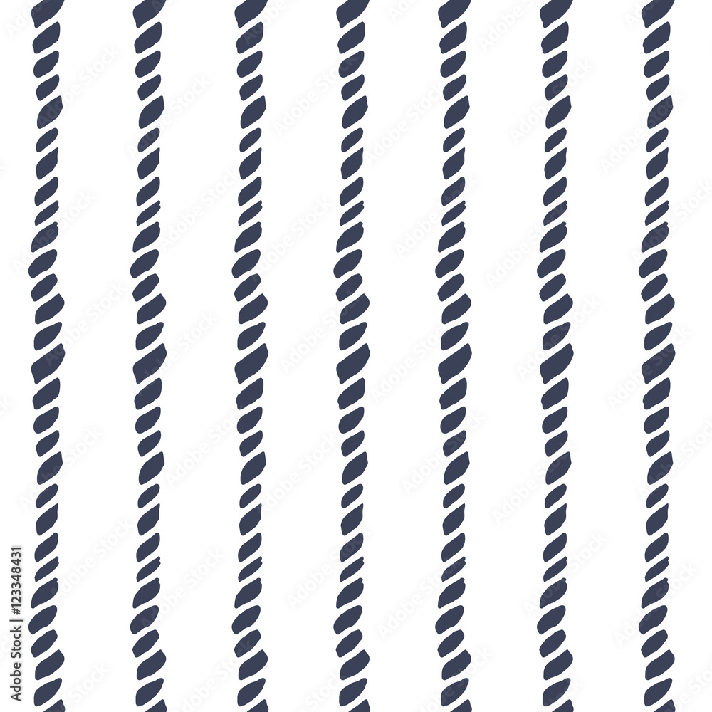 Marine rope line seamless pattern
