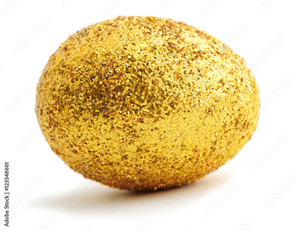 Golden egg on white Golden egg on white
