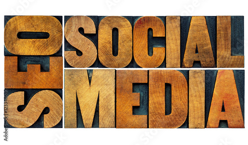 SEO and social media word abstract