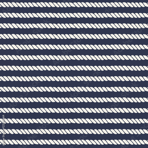 Marine rope line seamless pattern