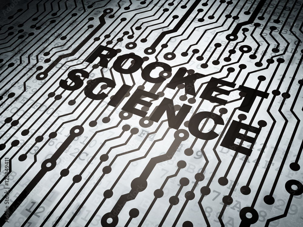 Science concept: circuit board with Rocket Science Science concept: circuit board with Rocket Science