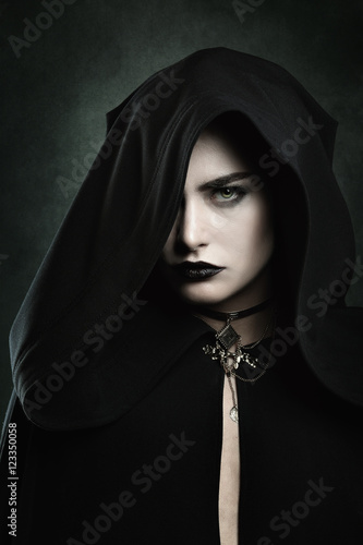 Portrait of a beautiful vampire woman