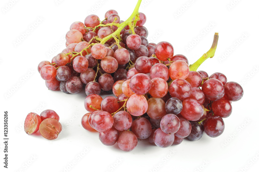 Obraz premium red grape isolated on white