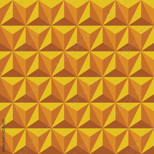 Triangle yellow pattern. Vector triangle plate wall