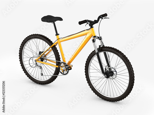 mountain bike isolated on white background 3d render