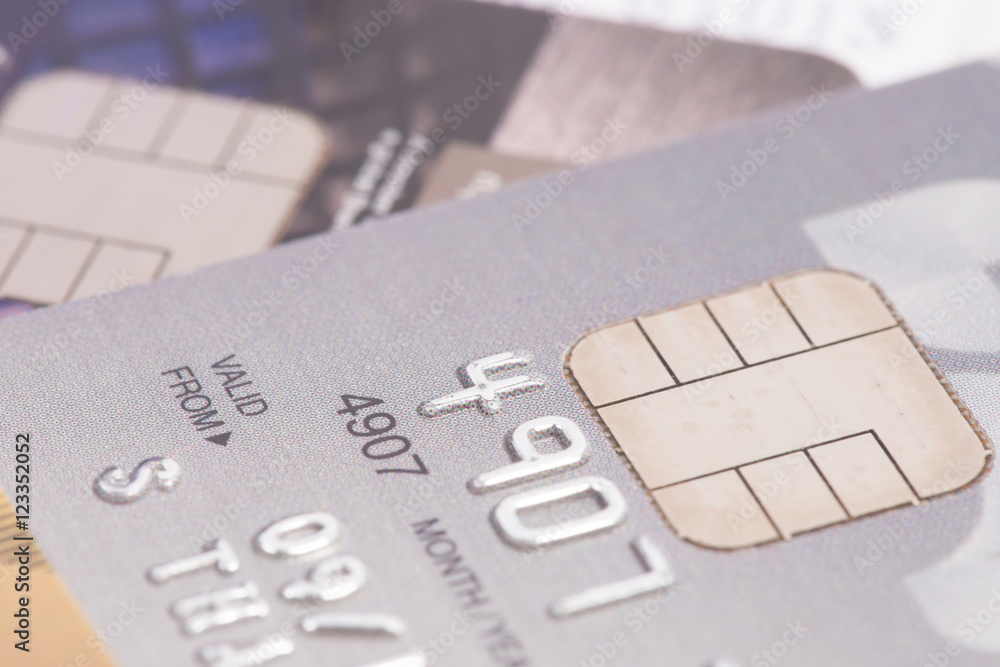 Finance Concepts, credit card with passbook as background Finance Concepts, credit card with passbook as background
