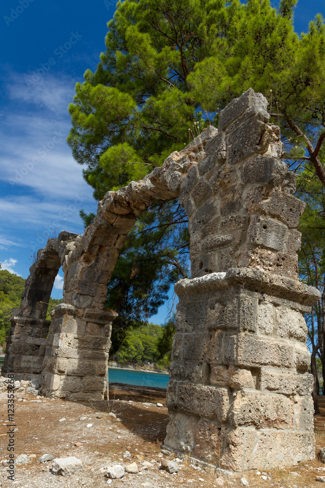 the ruins of the ancient city of Phaselis