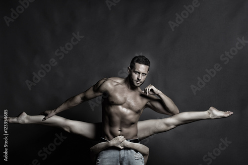 sexy young couple dancing in studio © Volodymyr