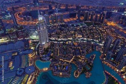Nighttime view from Burj Khalifa
