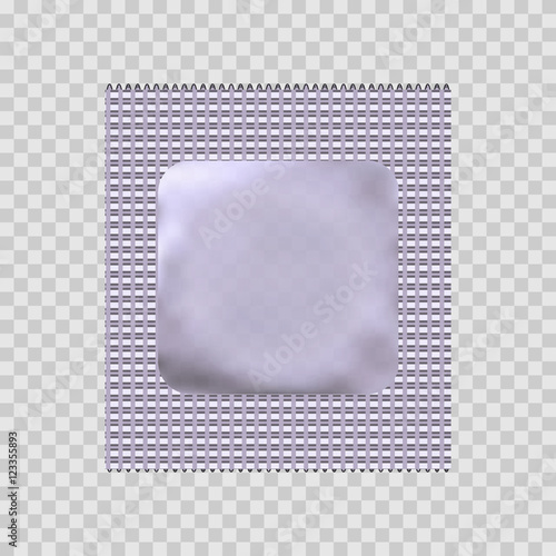 Condom package or condom wrapper isolated on transparent background. 3d illustration. Contraceptive method.