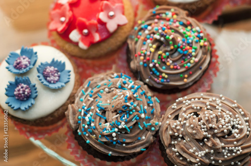 Colorful wedding muffins