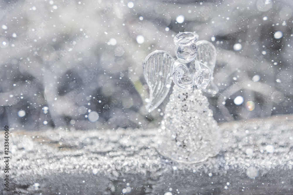 Christmas angel in the snow