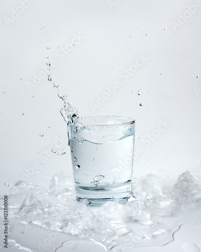 Water splashing from glass