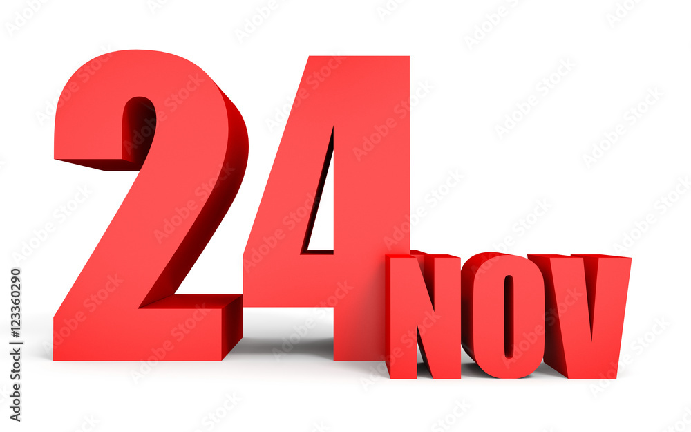 November 24. Text on white background. November 24. Text on white background.