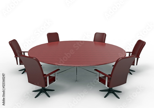 Conference table  3D rendering