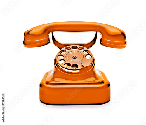 Telefon in Orangefarbe