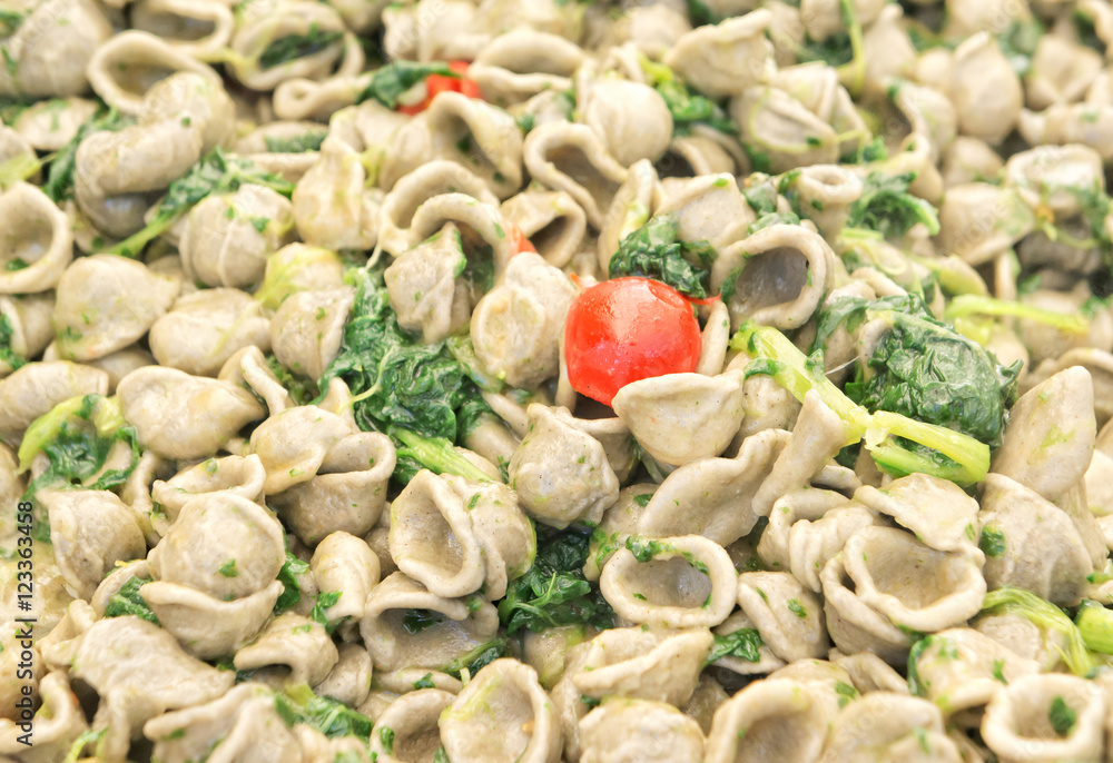 Orecchiette with organic turnip greens Orecchiette with organic turnip greens