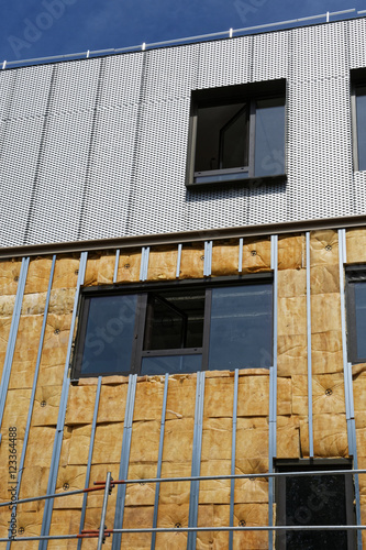 Obraz na płótnie Construction immeuble w salonie
