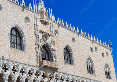 Venice Facades. Ducal Palace, sunny summer day