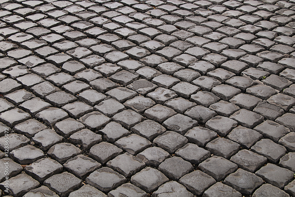 street of cobblestones