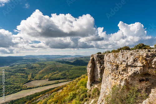 Mountain landscape with a beautiful sky.