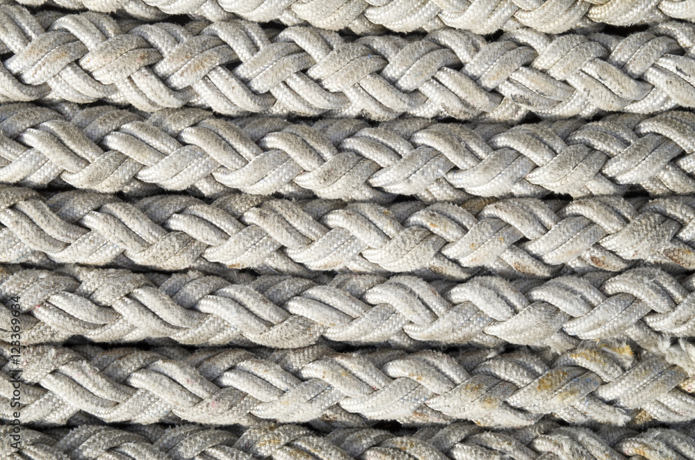 Old white ropes closeup Old white ropes closeup