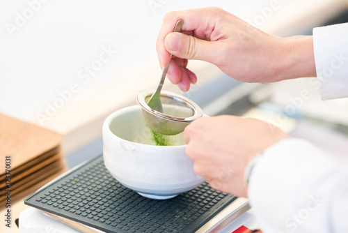 Japanese tea ceremony - tea container and cup
