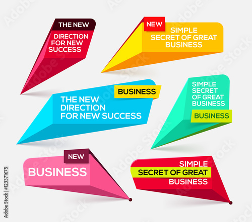 Set of Website Banner. Vector illustration. Sale. Discount perspective Banners. New offer. New direction in business