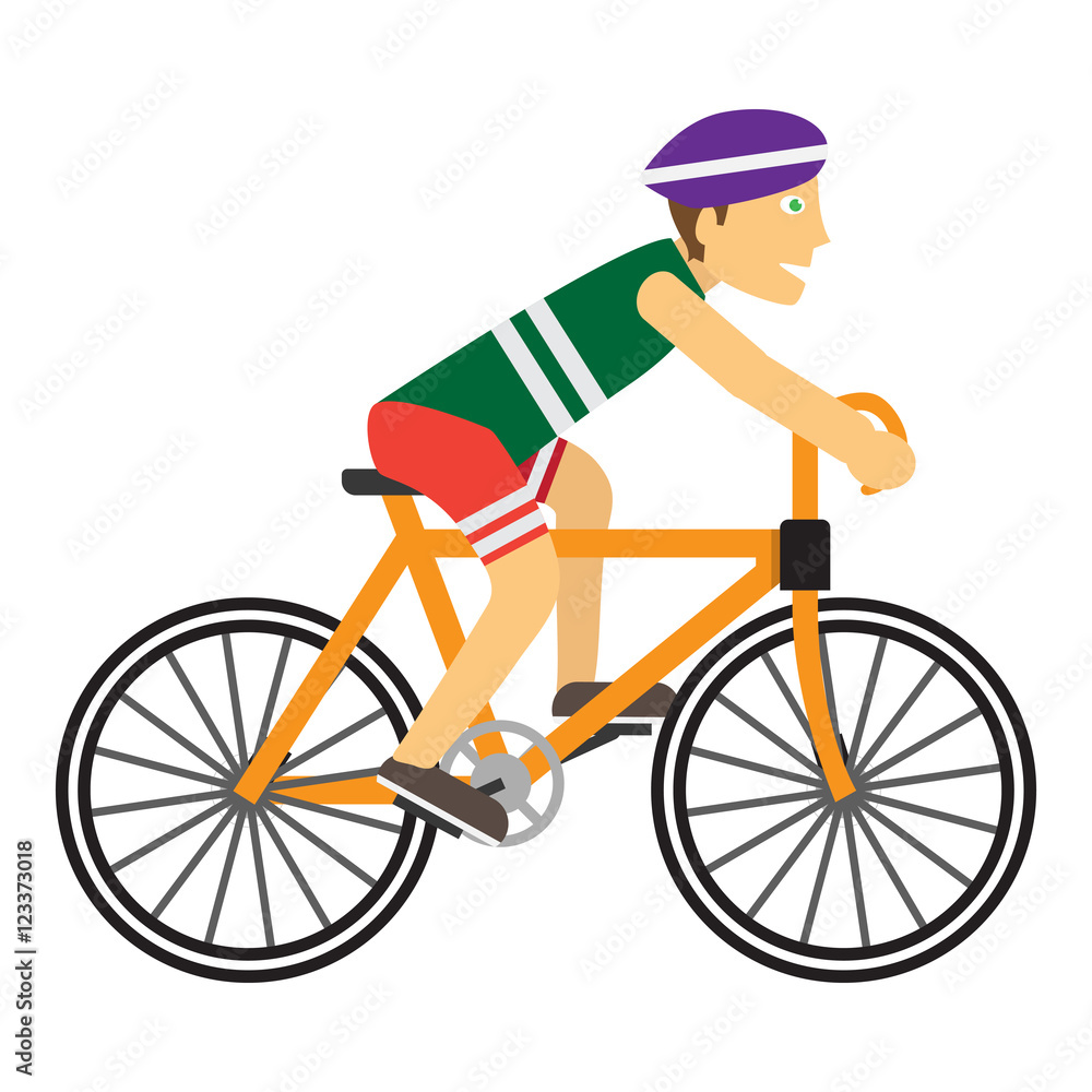 Fototapeta premium Boy Wearing Protective Helmet While Riding a Bike