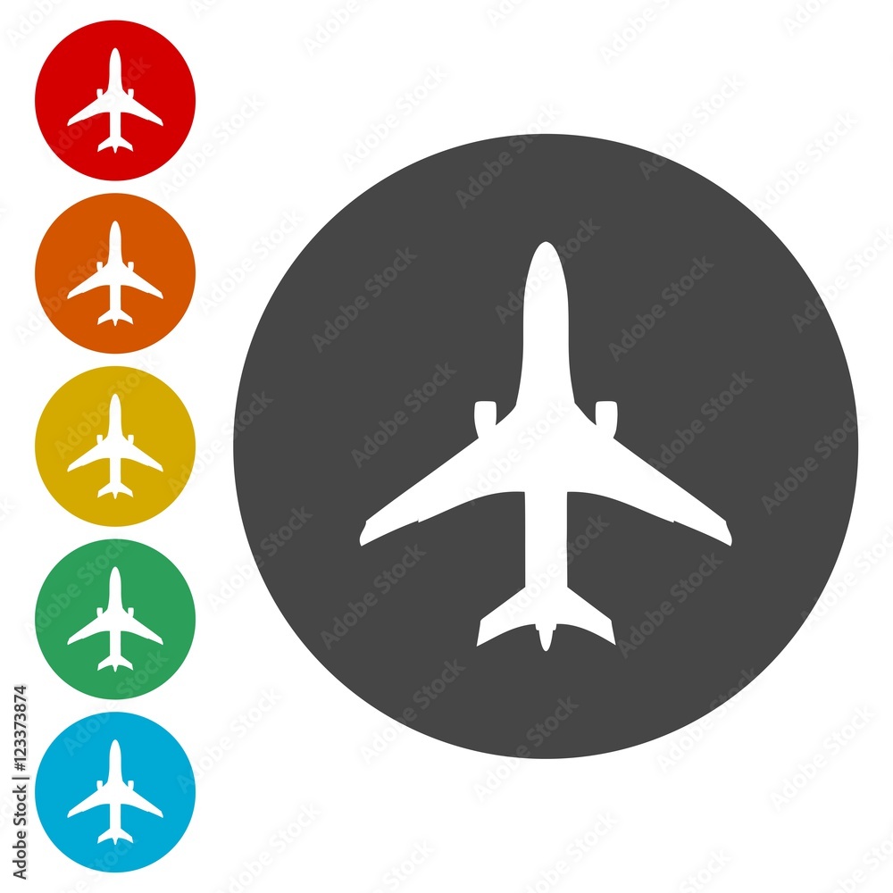 Airplane sign. Plane symbol. Travel icon