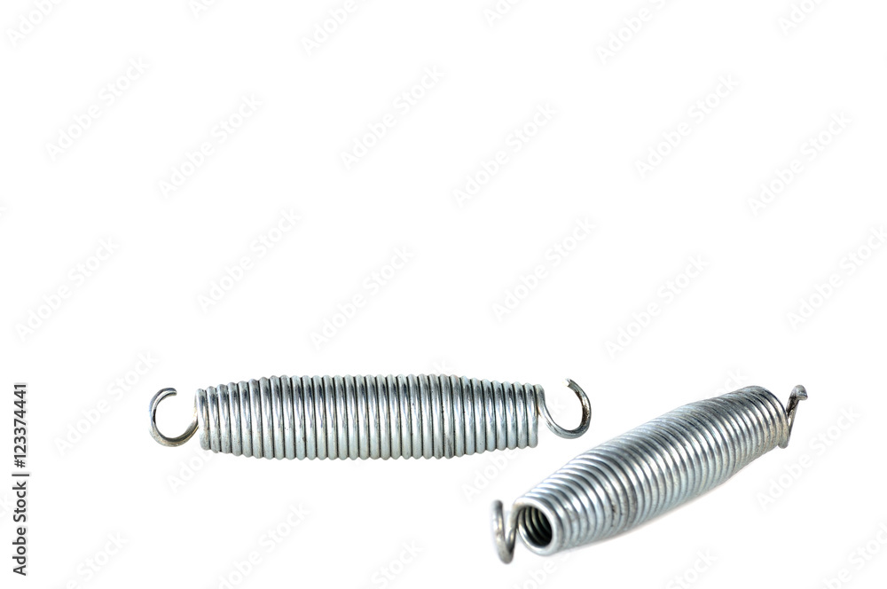 Coil spring on white background Coil spring on white background