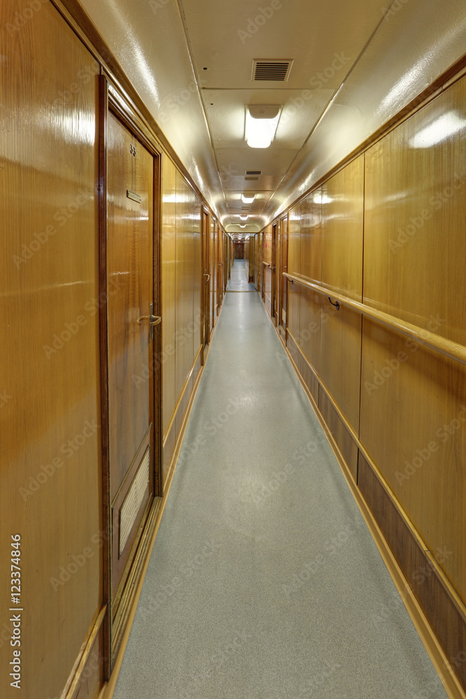 The corridor on the big ship