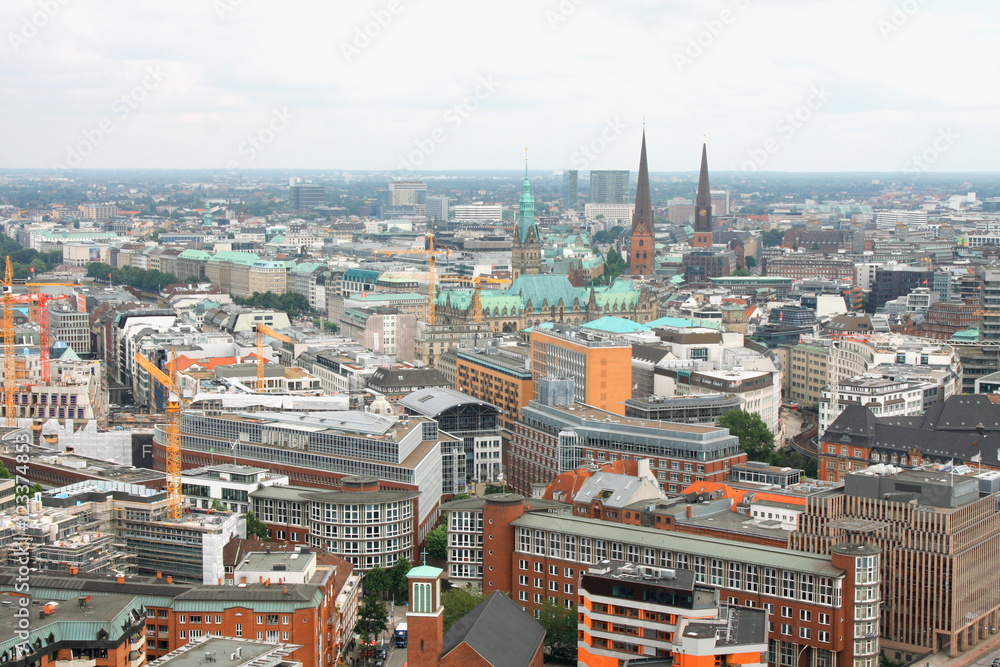 Naklejka premium Hamburg cityscape