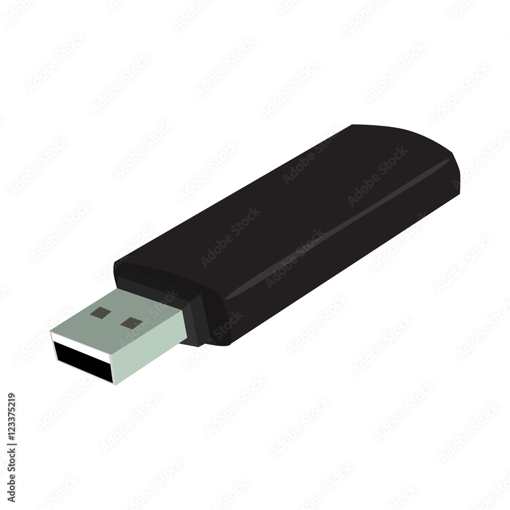 usb flash drive black vector illustration usb flash drive black vector illustration