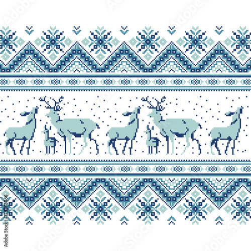 Set of Ethnic holiday ornament pattern in different colors