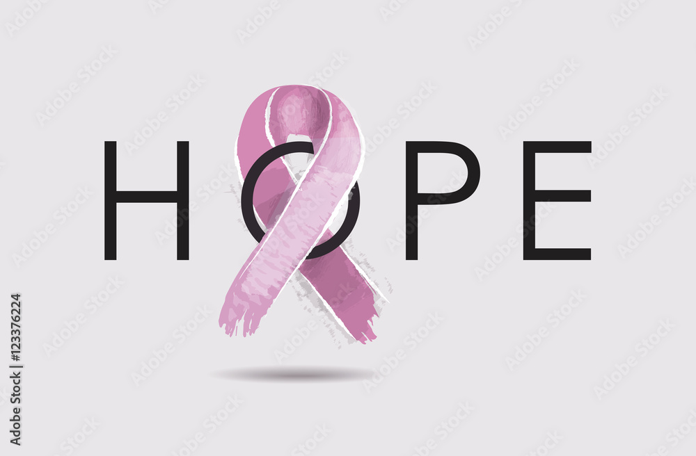 Breast cancer hope design with pink ribbon Breast cancer hope design with pink ribbon
