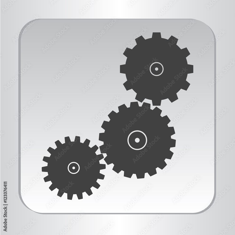 icon silhouette isolated 3 gears gear black set flat vector illustration icon silhouette isolated 3 gears gear black set flat vector illustration