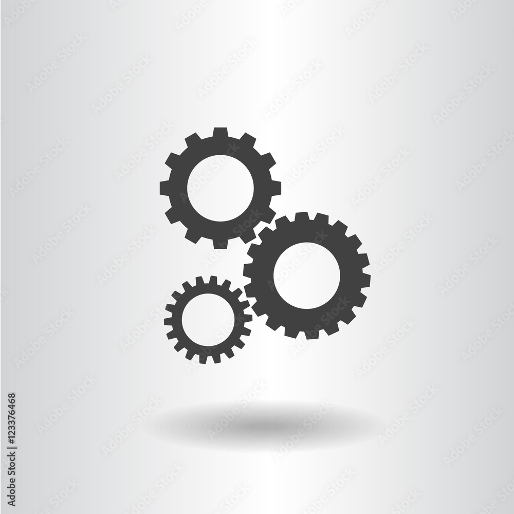 icon silhouette isolated 3 gears gear black set flat vector illustration icon silhouette isolated 3 gears gear black set flat vector illustration
