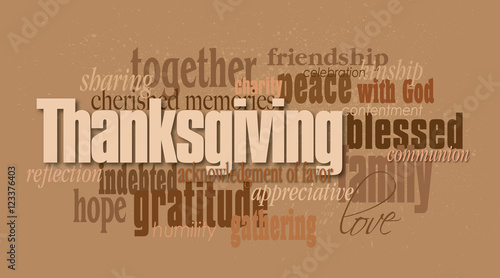 Thanksgiving holiday word montage