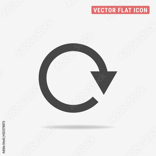 Replay icon. Vector concept illustration for design.