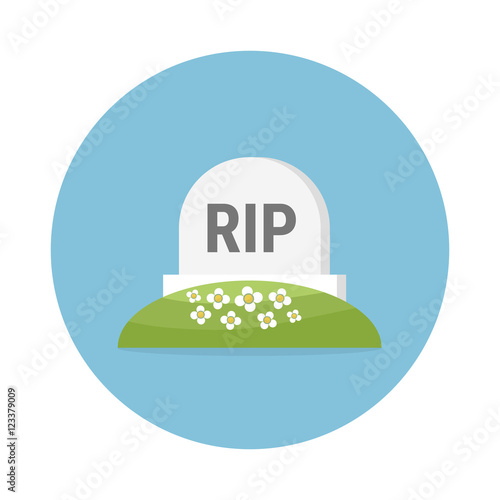 Gravestone Colored Vector Icon