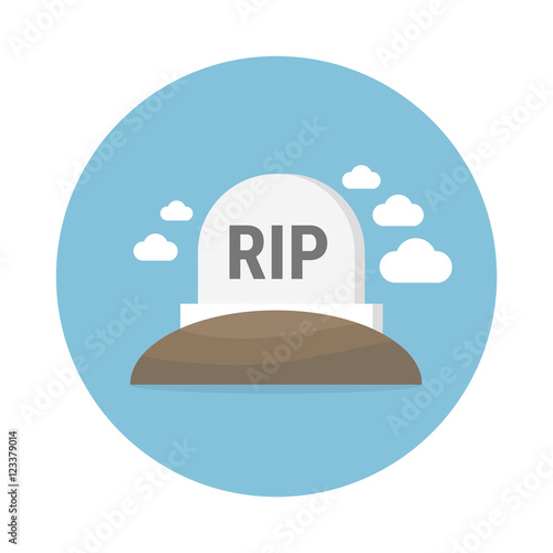 Gravestone Colored Vector Icon