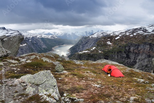 Dramatic landscape - Norway trail to Troll Tongue