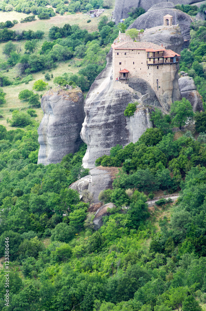 Fototapeta premium Monastery on top of rock in Meteora, Greece