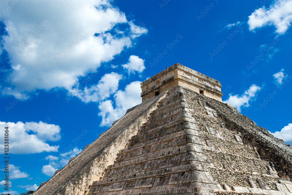 Kukulkan Pyramid in Chichen Itza Site, Mexico