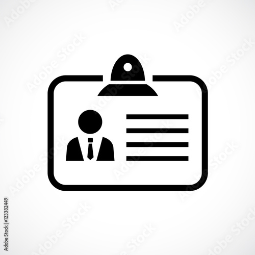 Id card vector icon