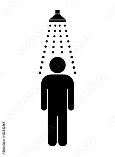 Man taking shower