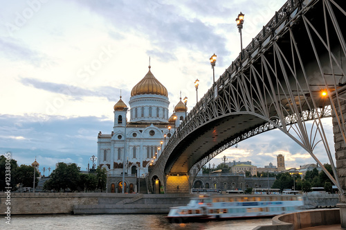 Evening view of the Moscow Cathedral of Christ the Saviour